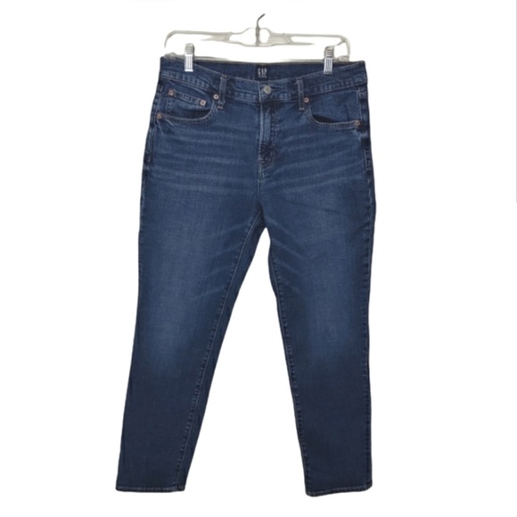 Gap Girlfriend Jeans Mid Rise Size 27 Relaxed Fit Straight Leg Boyfriend Jeans - Picture 2 of 11